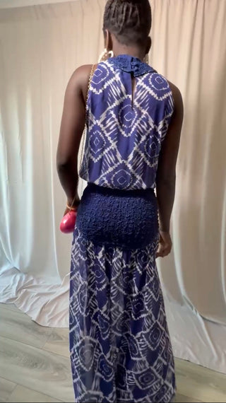 Hand-Beaded Halterneck Maxi Dress (Copy)